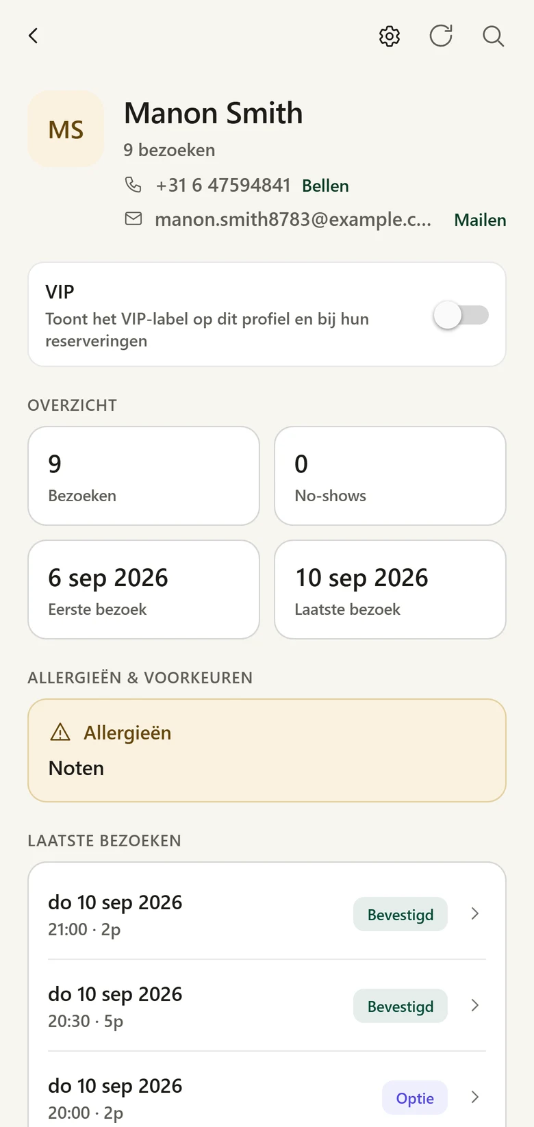 Ken je gast voordat hij binnenkomt