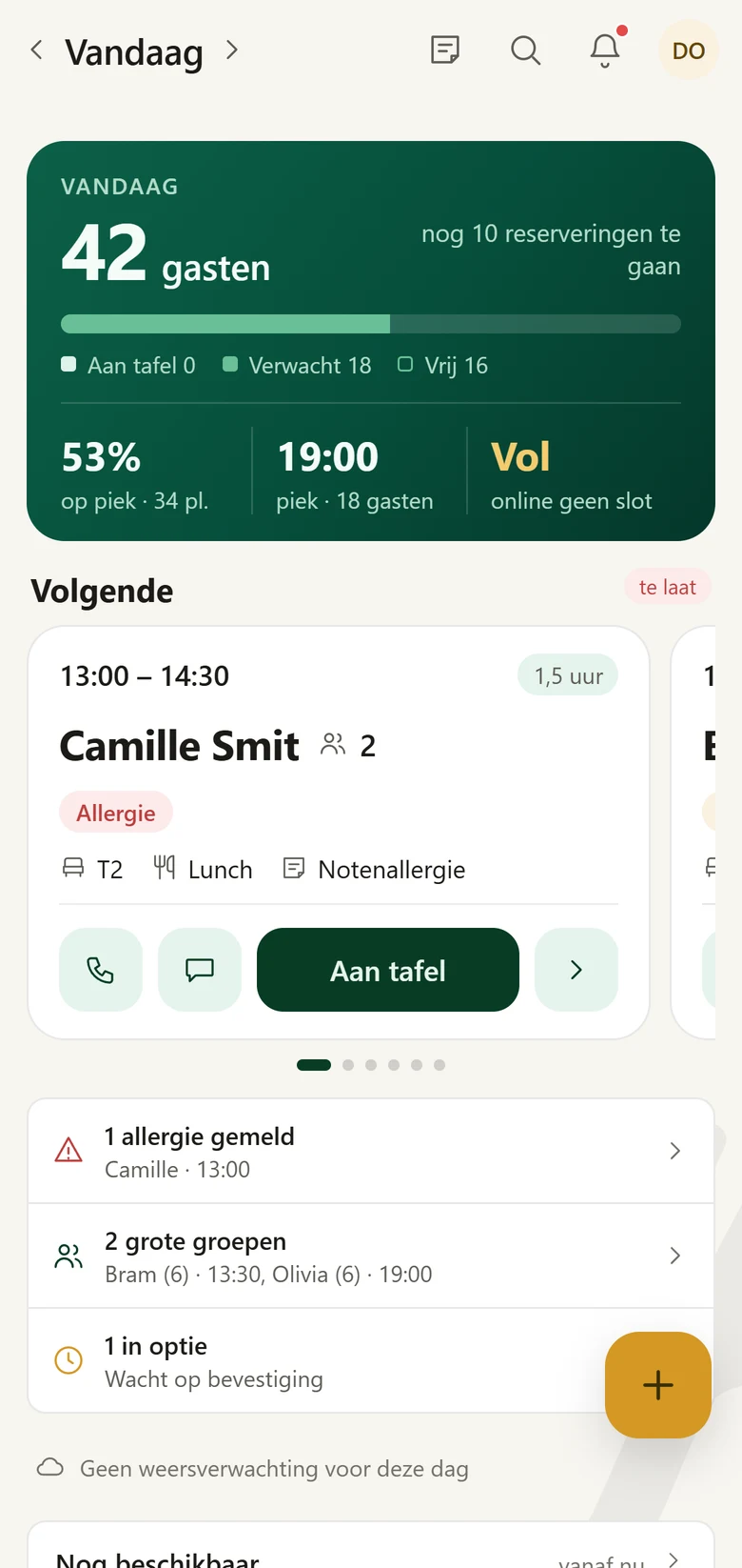 Open de app en je weet hoe de avond loopt
